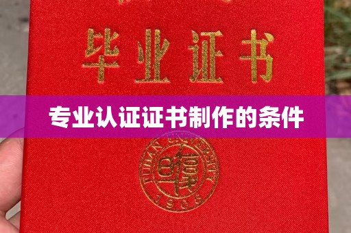 光泽专业认证证书制作的条件