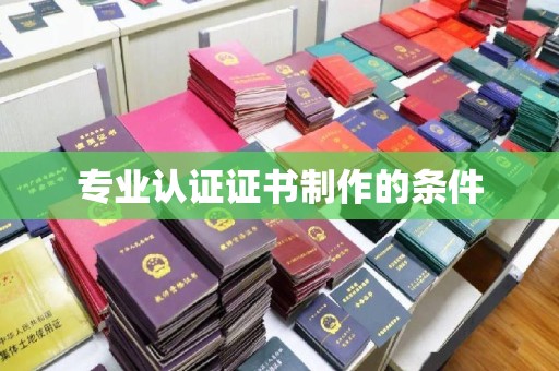 光泽专业认证证书制作的条件