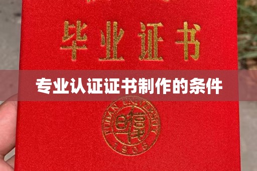 光泽专业认证证书制作的条件